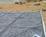 Charcoal Bandana Blanket - Bandana Beach