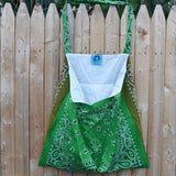 green and olive bandana tote bag